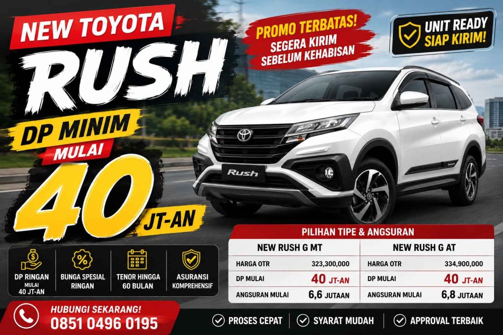 Promo Toyota Rush Bali: Pilihan Angsuran Ringan untuk Keluarga